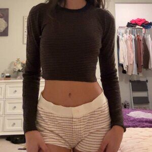 Striped long sleeve tee